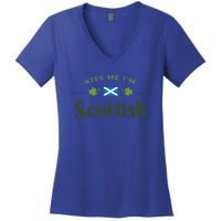 Kiss Me I'm Scottish Saint Patrick Day Gift Women's V-Neck T-Shirt