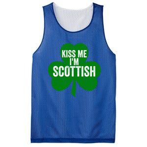 Kiss Me I'm Scottish Funny Gift Funny Saint Patricks Day Gift Mesh Reversible Basketball Jersey Tank