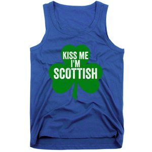 Kiss Me I'm Scottish Funny Gift Funny Saint Patricks Day Gift Tank Top