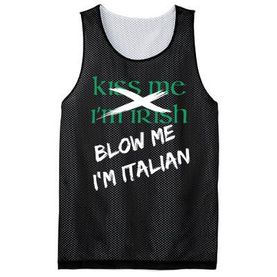 Kiss Me IM Irish Blow Me IM Italian Mesh Reversible Basketball Jersey Tank