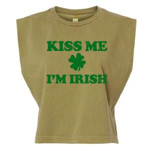 Kiss Me Im Irish St Patricks Day Garment-Dyed Women's Muscle Tee