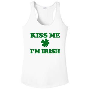 Kiss Me Im Irish St Patricks Day Ladies PosiCharge Competitor Racerback Tank