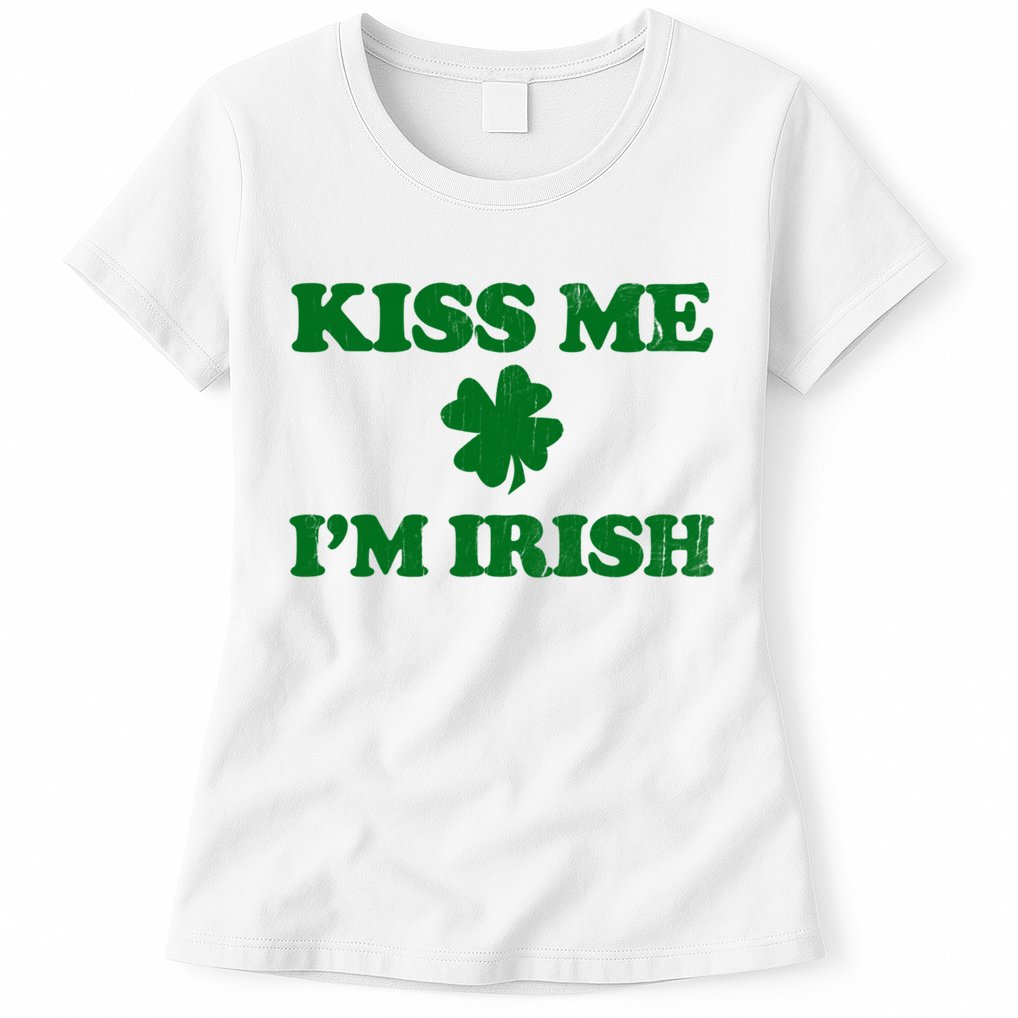 Kiss Me Im Irish St Patricks Day Womens T-Shirt
