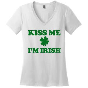 Kiss Me Im Irish St Patricks Day Women's V-Neck T-Shirt