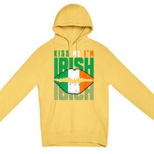 Kiss Me IM Irish St. PaddyS Day Irish Lads Or Ladies Premium Pullover Hoodie