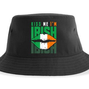 Kiss Me IM Irish St. PaddyS Day Irish Lads Or Ladies Sustainable Bucket Hat