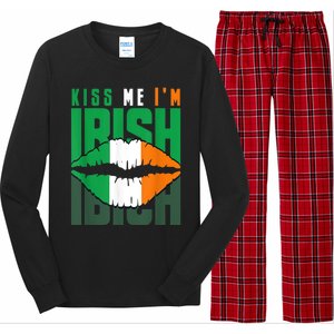 Kiss Me IM Irish St. PaddyS Day Irish Lads Or Ladies Long Sleeve Pajama Set