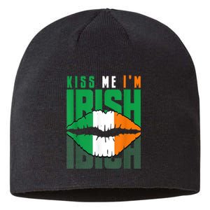 Kiss Me IM Irish St. PaddyS Day Irish Lads Or Ladies Sustainable Beanie