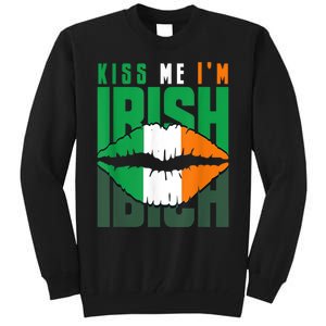 Kiss Me IM Irish St. PaddyS Day Irish Lads Or Ladies Tall Sweatshirt