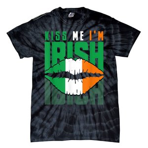 Kiss Me IM Irish St. PaddyS Day Irish Lads Or Ladies Tie-Dye T-Shirt