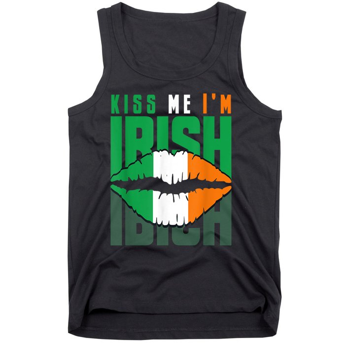 Kiss Me IM Irish St. PaddyS Day Irish Lads Or Ladies Tank Top