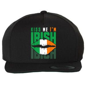 Kiss Me IM Irish St. PaddyS Day Irish Lads Or Ladies Wool Snapback Cap