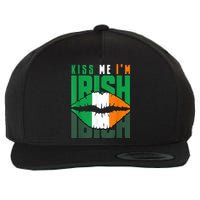 Kiss Me IM Irish St. PaddyS Day Irish Lads Or Ladies Wool Snapback Cap