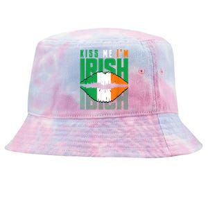 Kiss Me IM Irish St. PaddyS Day Irish Lads Or Ladies Tie-Dyed Bucket Hat