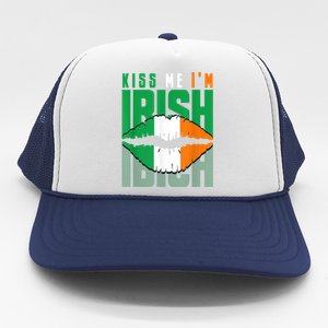 Kiss Me IM Irish St. PaddyS Day Irish Lads Or Ladies Trucker Hat