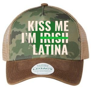 Kiss Me Im Irish Latina Funny Hispanic St Patricks Day Legacy Tie Dye Trucker Hat