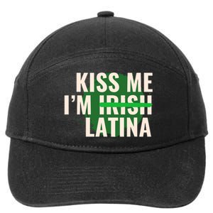 Kiss Me Im Irish Latina Funny Hispanic St Patricks Day 7-Panel Snapback Hat