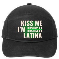 Kiss Me Im Irish Latina Funny Hispanic St Patricks Day 7-Panel Snapback Hat