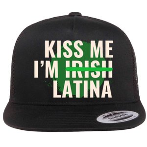 Kiss Me Im Irish Latina Funny Hispanic St Patricks Day Flat Bill Trucker Hat