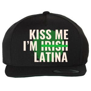 Kiss Me Im Irish Latina Funny Hispanic St Patricks Day Wool Snapback Cap