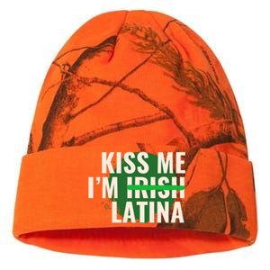 Kiss Me Im Irish Latina Funny Hispanic St Patricks Day Kati Licensed 12" Camo Beanie