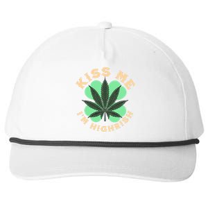 Kiss Me I'm Highrish St Patrick's Day Weed Stoner Snapback Five-Panel Rope Hat