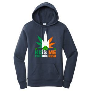 Kiss Me IM Highrish Weed Canabis St PatrickS Day Stoner Women's Pullover Hoodie