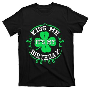 Kiss Me It's My Birthday St Patricks Day Irish Gift Boys Men T-Shirt