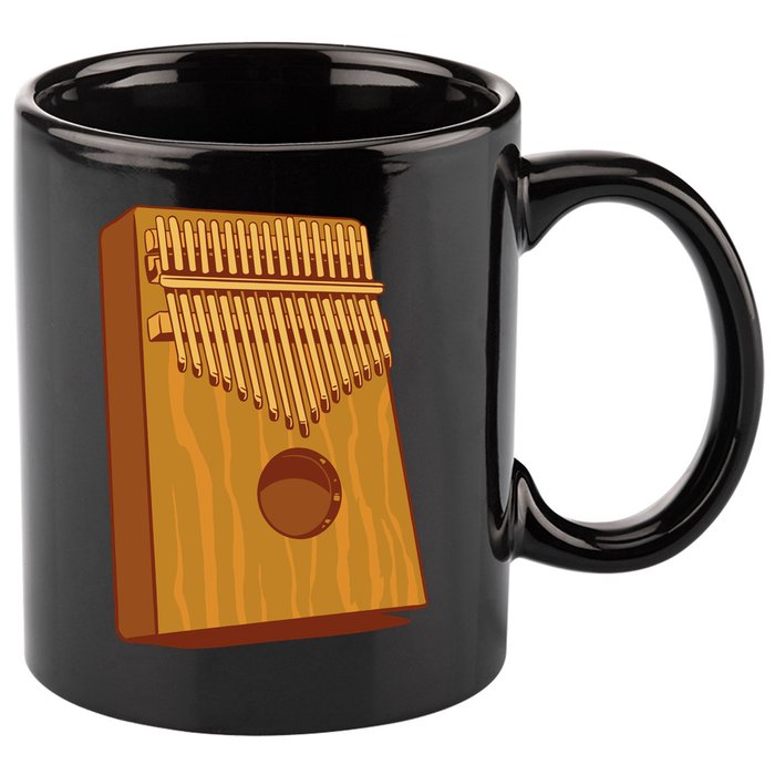 Kalimba Musical Instrument 11oz C Handle Ceramic Mug