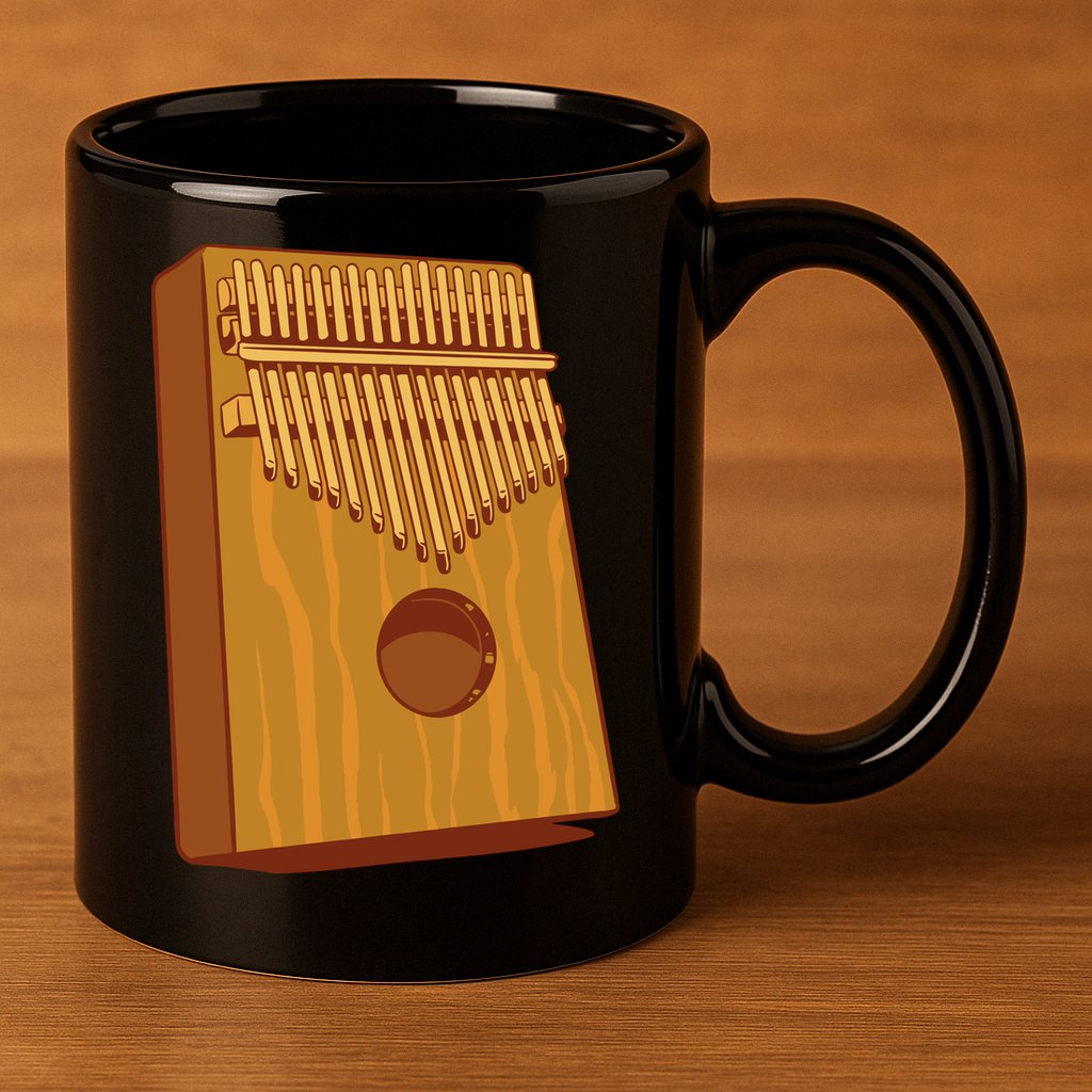 Kalimba Musical Instrument 11oz C Handle Ceramic Mug
