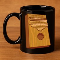 Kalimba Musical Instrument 11oz C Handle Ceramic Mug