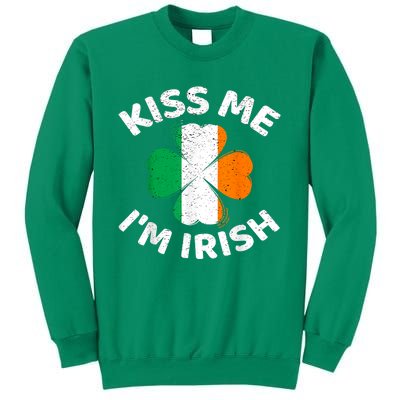 Kiss Me Im Irish Vintage Saint Patrick Day Sweatshirt