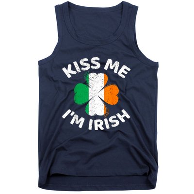 Kiss Me Im Irish Vintage Saint Patrick Day Tank Top