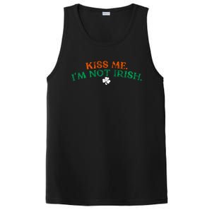 Kiss Me I'm Not Irish St Patricks Day Gifts Shamrock PosiCharge Competitor Tank