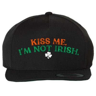 Kiss Me I'm Not Irish St Patricks Day Gifts Shamrock Wool Snapback Cap