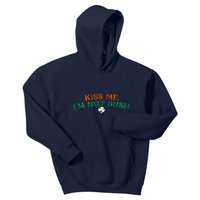 Kiss Me I'm Not Irish St Patricks Day Gifts Shamrock Kids Hoodie