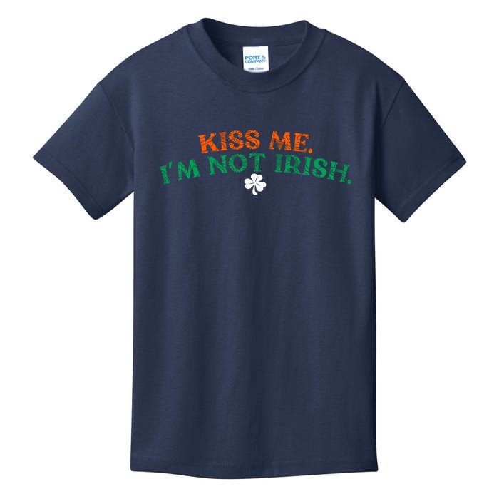 Kiss Me I'm Not Irish St Patricks Day Gifts Shamrock Kids T-Shirt