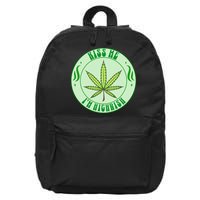 Kiss Me I'm Highrish St Patrick's Day Weed Stoner 16 in Basic Backpack