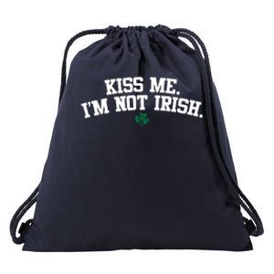 Kiss Me I'm Not Irish St Patricks Day Gifts Shamrock Drawstring Bag