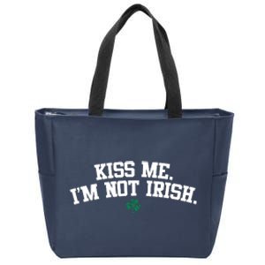 Kiss Me I'm Not Irish St Patricks Day Gifts Shamrock Zip Tote Bag