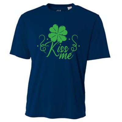 Kiss Me I'm Irish Green St Patricks Day Cooling Performance Crew T-Shirt