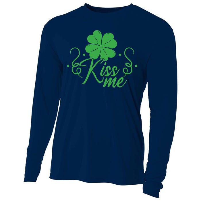 Kiss Me I'm Irish Green St Patricks Day Cooling Performance Long Sleeve Crew