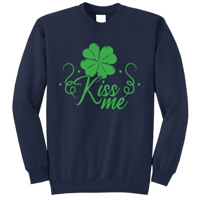 Kiss Me I'm Irish Green St Patricks Day Tall Sweatshirt