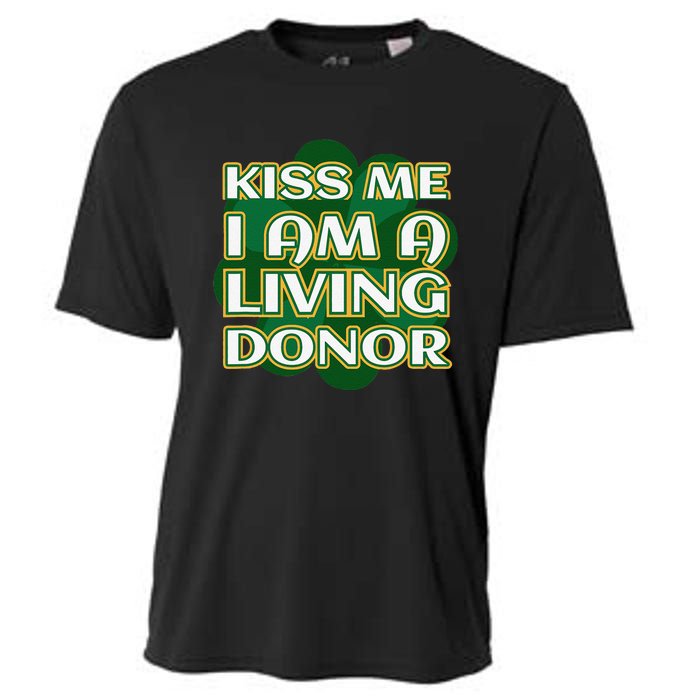 Kiss Me I'm A Living Donor St. Patrick's Organ Donor Cooling Performance Crew T-Shirt