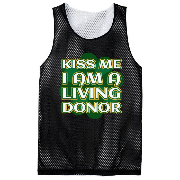 Kiss Me I'm A Living Donor St. Patrick's Organ Donor Mesh Reversible Basketball Jersey Tank