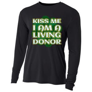 Kiss Me I'm A Living Donor St. Patrick's Organ Donor Cooling Performance Long Sleeve Crew