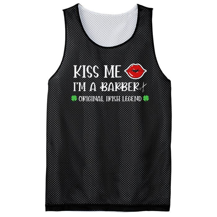 Kiss Me Im A Barber Original Irish Legend Mesh Reversible Basketball Jersey Tank