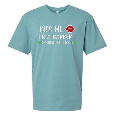 Kiss Me Im A Barber Original Irish Legend Sueded Cloud Jersey T-Shirt