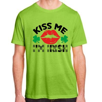 Kiss Me I'm Irish Funny St Patricks Day Adult ChromaSoft Performance T-Shirt