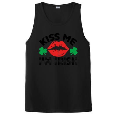 Kiss Me I'm Irish Funny St Patricks Day PosiCharge Competitor Tank